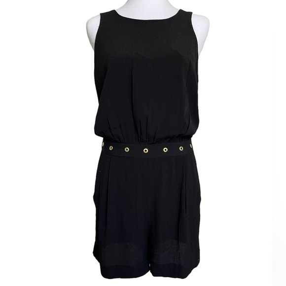 NEW NWT Sandro Paris Combishort Plume Romper Jumper Shorts Sleeveless Black M - Picture 1 of 11